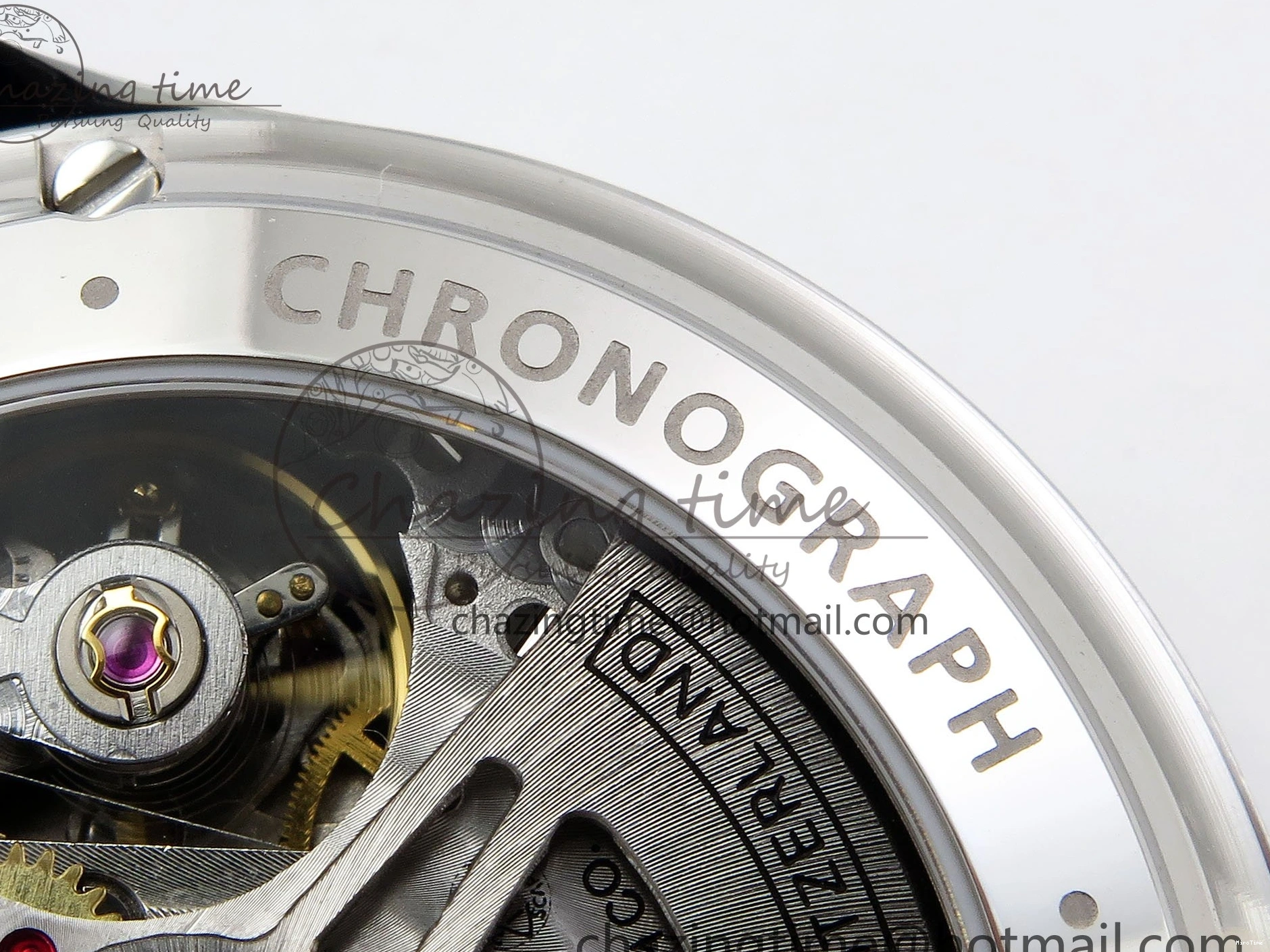 MIROTIME 0422 Casual Portuguese Chrono IW3716 Z+F 1:1 Best Edition White Dial on Blue Rubber Strap A 7016